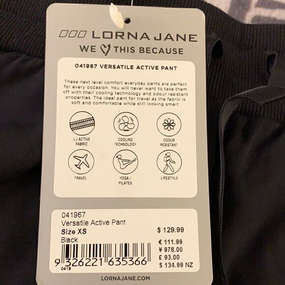 Nwt Lorna Jane Versatile Active Pant Jogger sz xs - Picture 3 of 4